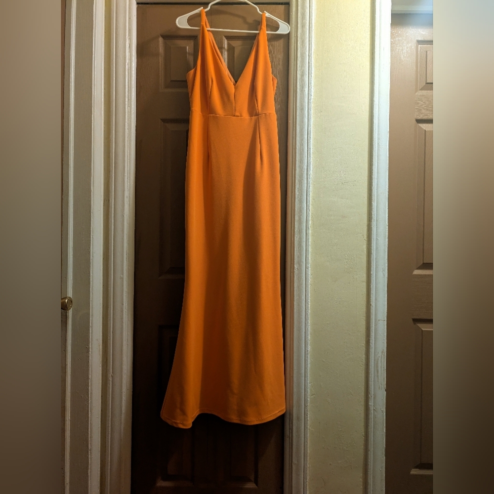 Lulu's Vibrant Orange Maxi Dress - Picture 2 of 5